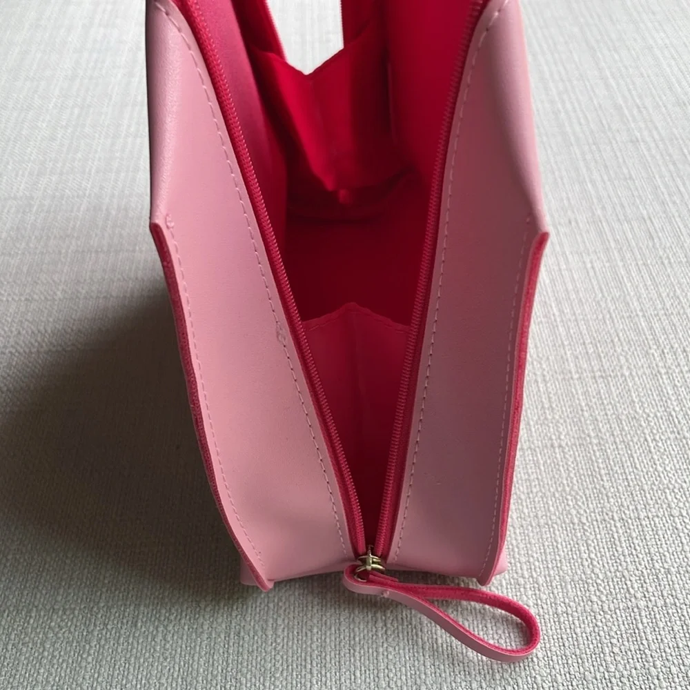 Shiseido pink cosmetics bag